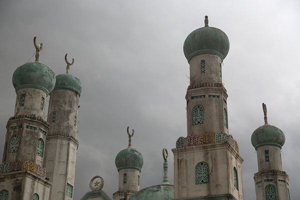 Picture of The cupolas of the minarets of Koudouss mosqueBondoukou - Ivory Coast