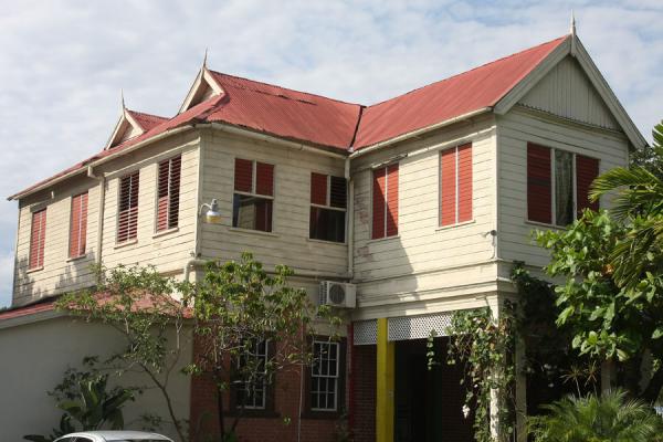 Picture of Bob Marley used to live in this house, which now is his museum