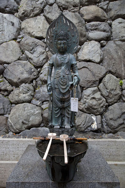 Small statue at the beginning of the trail up the mountain | Kurama to Kibune | Japan