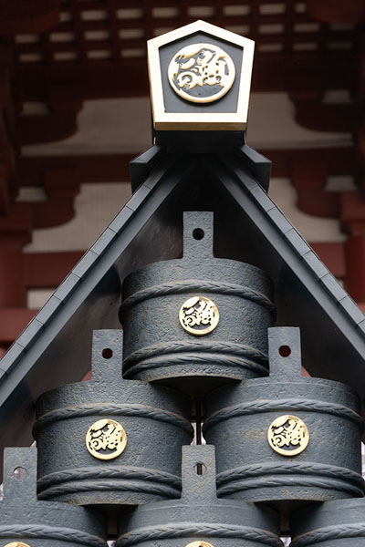 Foto di Detail of a decorative element at the east side of Senso-ji templeTokio - Giappone