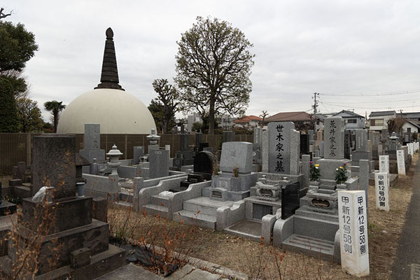Foto di Tombs and stupa at Yanaka CemeteryTokio - Giappone