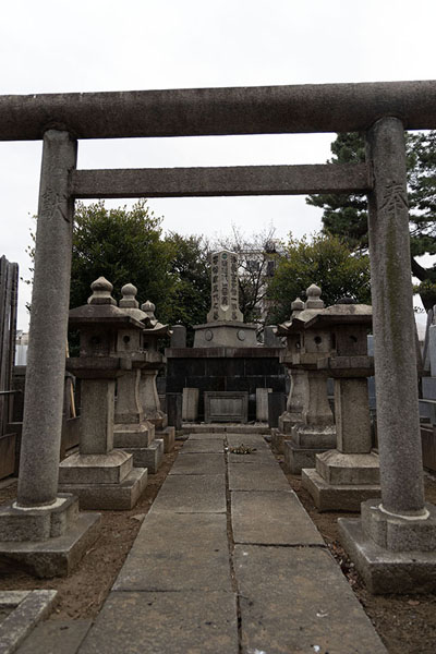 Foto di Stone gate at the Yanaka CemeteryTokio - Giappone