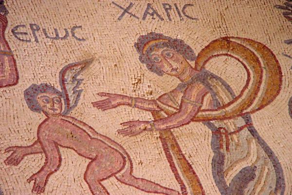 Picture of Madaba Archaeological Park (Jordan): Eros and Haris mosaic, Madaba