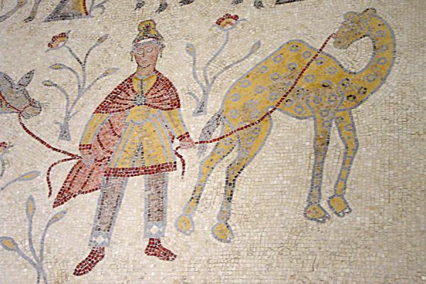 Picture of Mount Nebo (Jordan): Camel driver mosaic, Mount Nebo