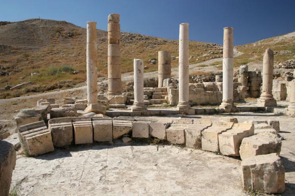 Picture of Pella (Jordan): Pella: remains of entrance of the Civic Complex Church