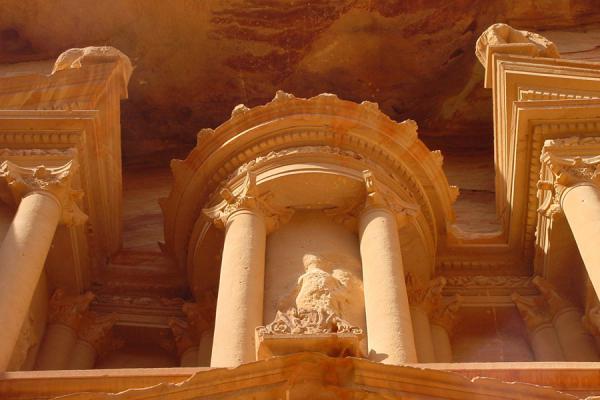 Picture of Petra (Jordan): The Treasury or Al Khazneh from below, Petra