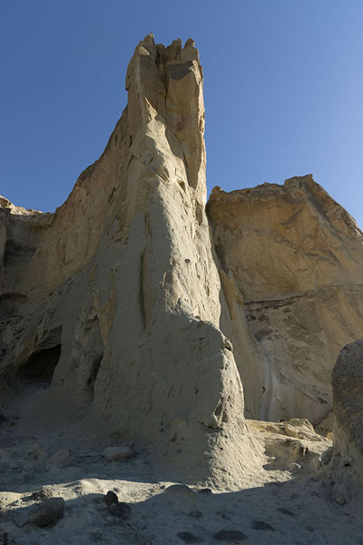 Foto di One of the rocky pillars on Sherkala, the most famous mountain in the Valley of the CastlesAirakty - Kazachistan