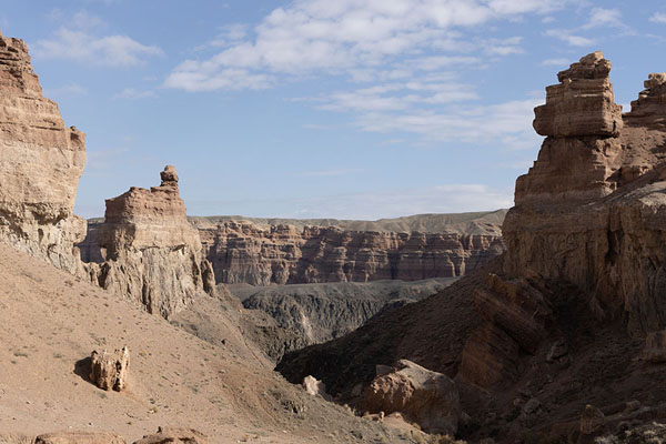 Towering rock formations are what make Charyn Canyon spectacular | Canyon de Charyn | Kazakhstan