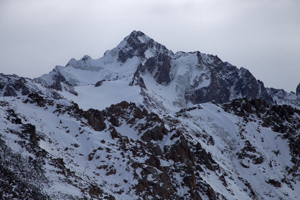Picture of Furmanovka hiking (Kazakhstan): Mountain peak high above the trail to Furmanovka