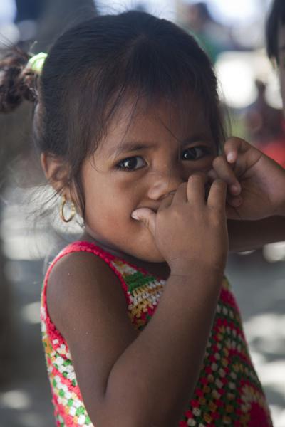 Schoolgirl posing for the camera | Gente I-Kiribati | Kiribati