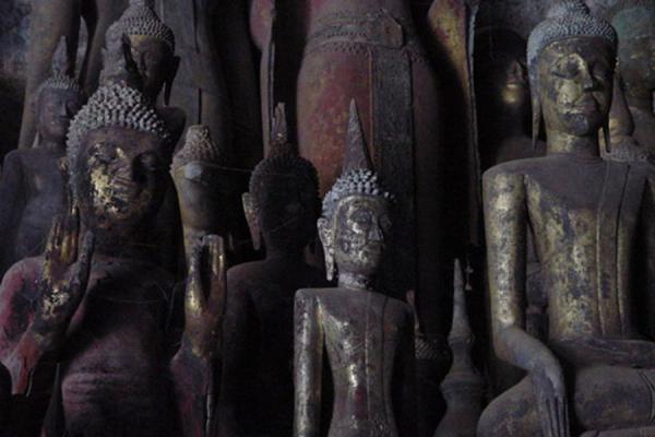 Buddhas in a cave | Laos Buddha statues | Laos