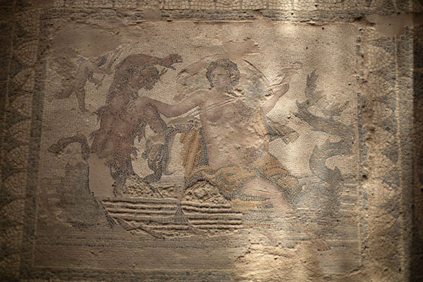 Picture of Amphititre, the wife of Neptune, depicted in a mosaic of Villa SeleneVilla Selene - Libya