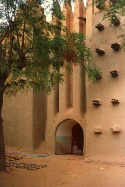 Picture of Door with praying man at the Great Mosque of DjennéDjenné - Mali