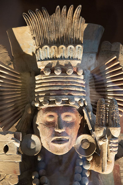 Foto van Sculpture of a deity with maize in his handsNationaal Museum van Anthropologie - Mexico