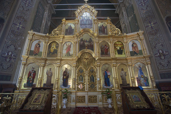 Picture of Iconostasis inside the Holy Ascension Church of Kitskany Monastery - Moldova - Europe
