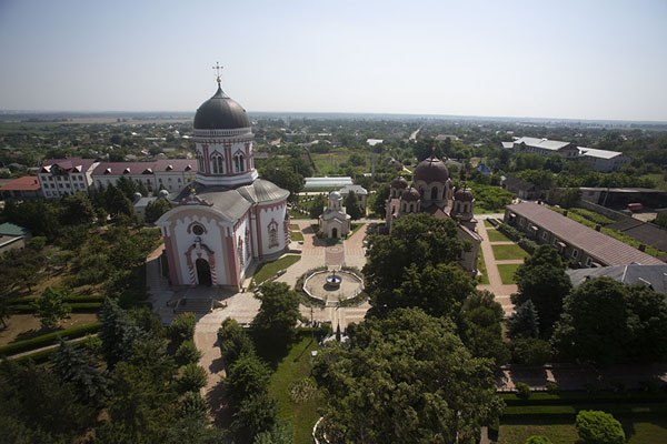 View of a part of Kitskany Monastery from the bell tower | Monastère de Kitskany | Moldavie