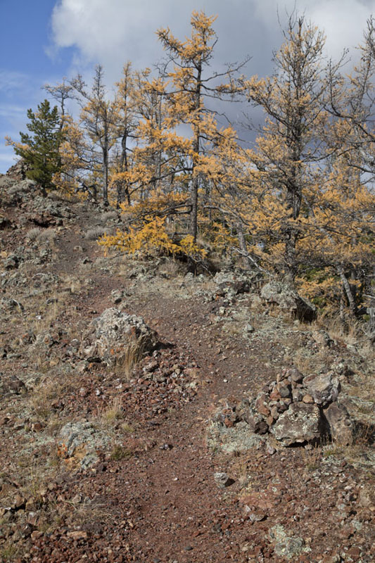 Picture of Trail around the rim of Khorgo Uul, the extinct volcano east of the Great White LakeGreat White Lake - Mongolia