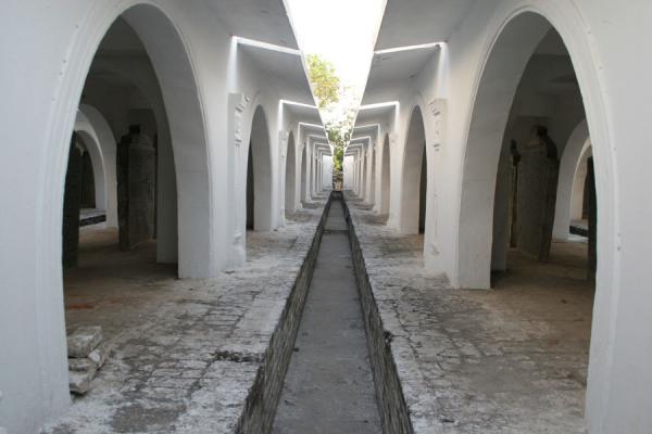 Picture of Mandalay (Myanmar): Lane with marble slabs with comments on the Tripitaka at Sandamani Paya