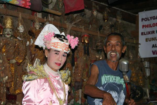 Another dancer performing with Lu Maw | Moustache Brothers | Myanmar