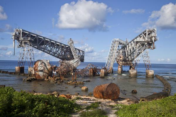 Picture of The wrecked Cantilever 1Aiwo - Nauru