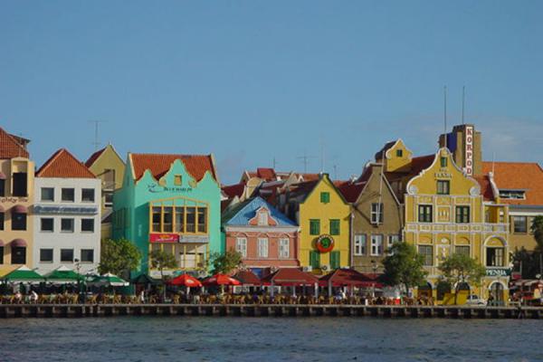 Picture of Curacao Architecture (Netherlands Antilles): Curacao: waterfront of Punda