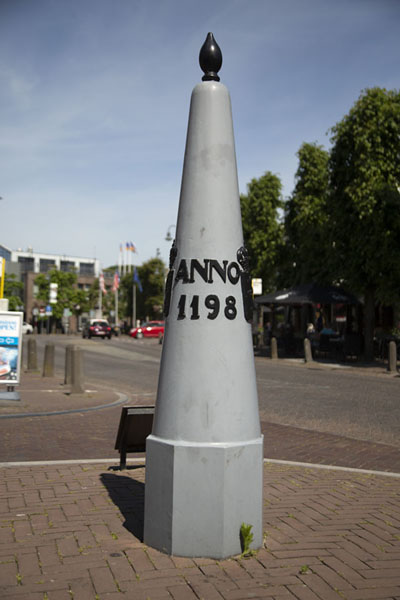 Picture of The border marker 214/215 is a replica of original markers, commemorating the official determination of borders in 1975Baarle - Netherlands