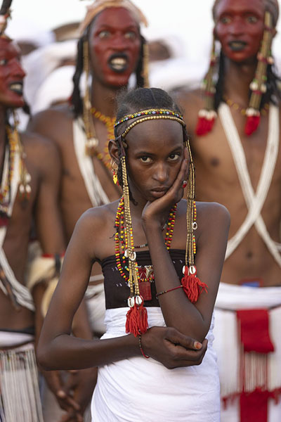 Foto di Young woman about to choose the man of her life at the Gerewol festivitiesGuérewol - Niger