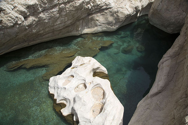 Picture of Looking down bright waters of the wadiWadi Bani Khalid - Oman
