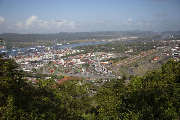 Foto van View towards the Miraflores locks from Ancon HillPanama-Stad - Panama