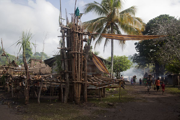 Foto di Piles of yam in GumilababaGumilababa - Papua Nuova Guinea