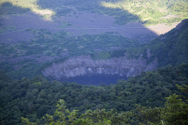Picture of Looking down into water-filled Rabalanakaia crater from the Mother volcano, KombiuRabaul - Papua New Guinea