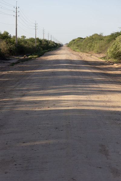 Foto van The road parallel to the airport runwayMariscal Estigarribia - Paraguay