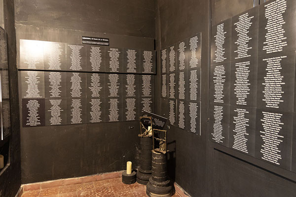 Picture of Names of victims of the Stroessner dictatorshipMuseo de las Memorias - Paraguay