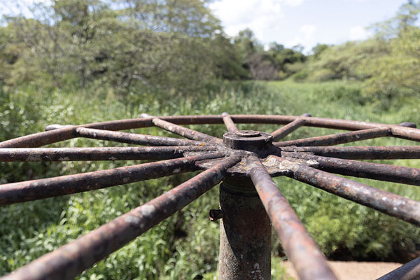Wheel to control the small dam near the iron factory museum | Ybycui National Park | le Paraguay