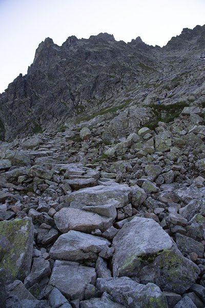 The stony trail to the top of Mount Rysy | Mount Rysy | Poland