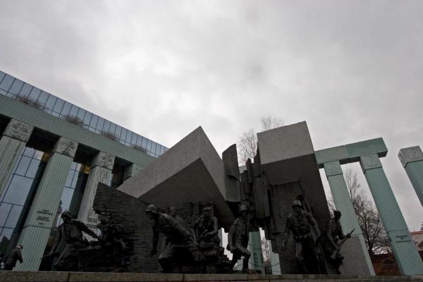 Monument and the Supreme Court building in the background | Warsaw uprising monument | Poland