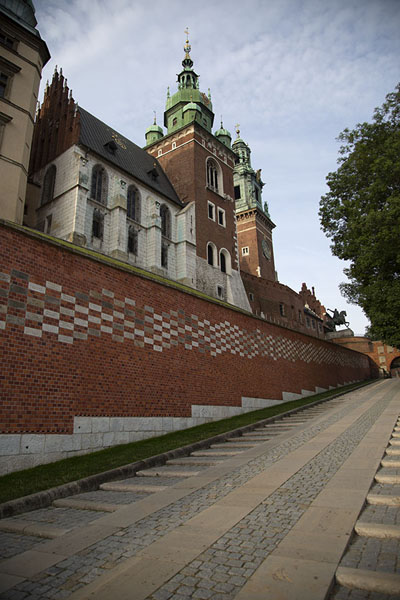 Picture of Sloping access to Wawel Bernardine Gate on the north side of the complex