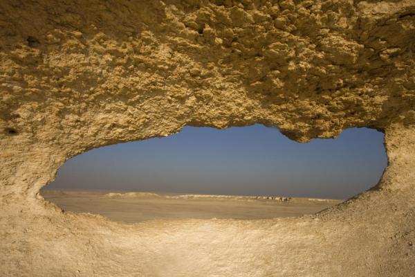 Picture of View of the landscape of Bir Zekreet through a holeBir Zekreet - Qatar