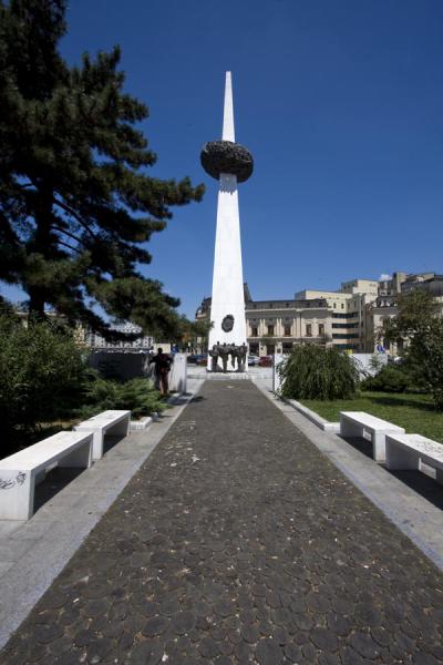 Picture of Rebirth Memorial near Revolution Square smack in the middle of BucharestBucharest - Romania