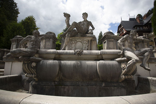 Picture of Fountain in the garden of Peleș castleSinaia - Romania