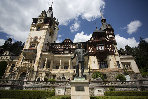 Picture of Frontal view of Peleș castle from the gardensSinaia - Romania