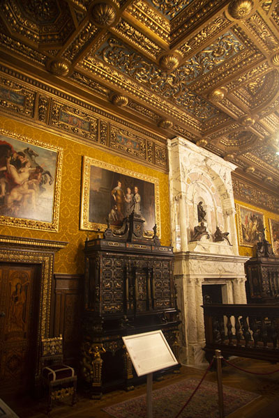 The marble-clad room in Peleș castle | Chateau de Peleș | Roumanie