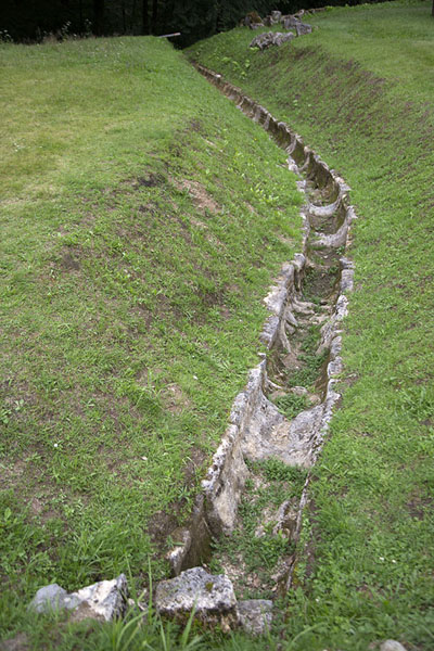 Stone sewer in the sacred zone of the ancient Dacia city | Sarmizegetusa Regia | Rumania