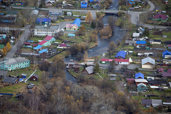 Picture of Close-up of Esso from Pionerskaya viewpoint overlooking town