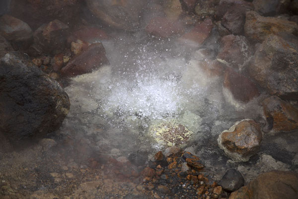 Picture of Mutnovsky Valley of Geysers (Russia): Close-up of a geyser