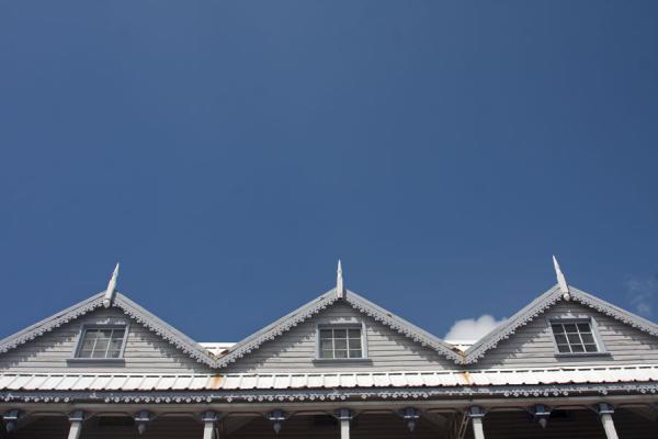 Wooden building with typical roof in Basseterre | Basseterre | Saint Kitts and Nevis