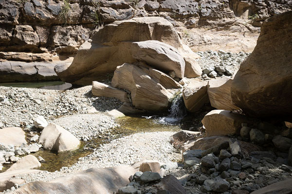 Picture of Water coming down from rocks in Wadi Lajab