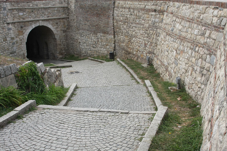 Picture of Kalemegdan (Serbia): Wide stairs leading down Belgrade fortress