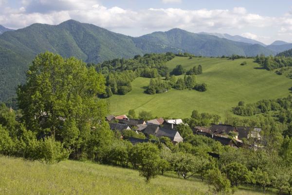 Picture of Slovakia (The picturesque village of Vlkolínec in the middle of the mountains)
