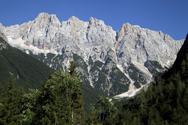 Foto van View of the Triglav range from the northern side of the Vršič passVršič - Slovenië